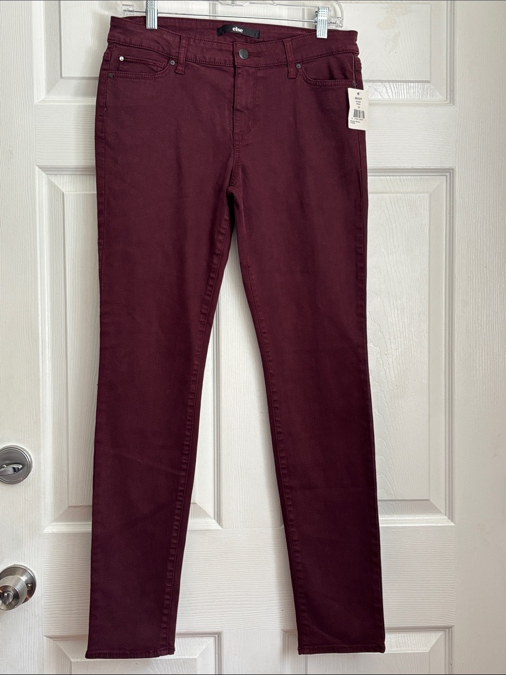 ELSE Malbec Skinny Maroon Burgundy Jeans Size 29 cotton Tencel blend